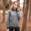 【DoDo機能服飾】中性款撞色保暖帽T-深灰