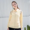 【DoDo機能服飾】女款翻領防潑水彈性外套-鵝黃色
